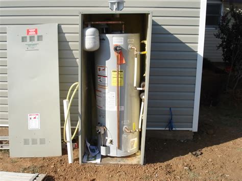 metal water heater enclosure|50 gallon water heater shed.